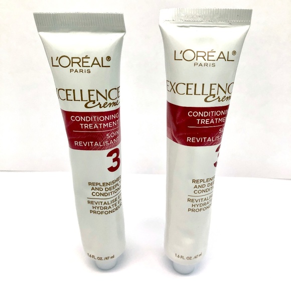 L'OREAL Excellence Creme Protective Conditioning Treatment Lot of 2 - 1.6 fl oz - Picture 1 of 3